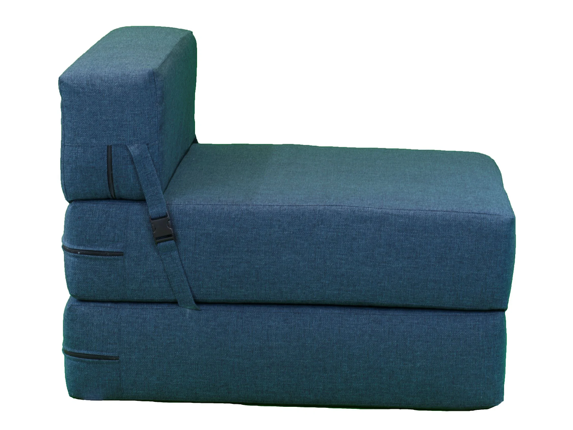 SOFÁ GAEX ESPUMA LINO AZUL CAMA 6