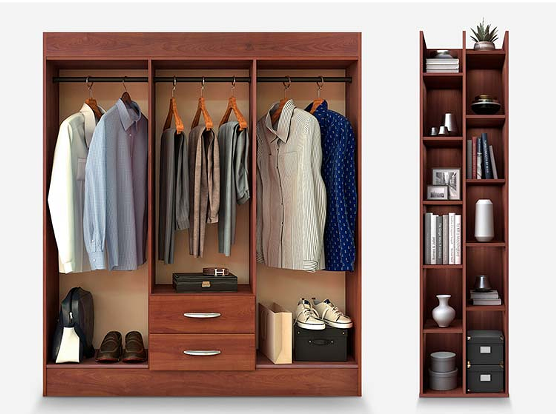 SET CIC CLOSET TRANCURA + LIBRERO SUCRE 3