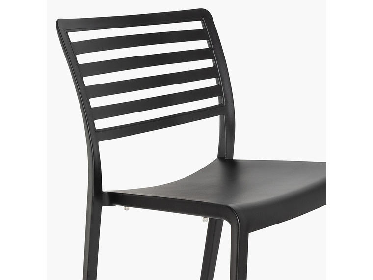 PACK 4 SILLAS PLÁSTICO TERRAZA BARCELONA EN COLOR NEGRO FORM 5
