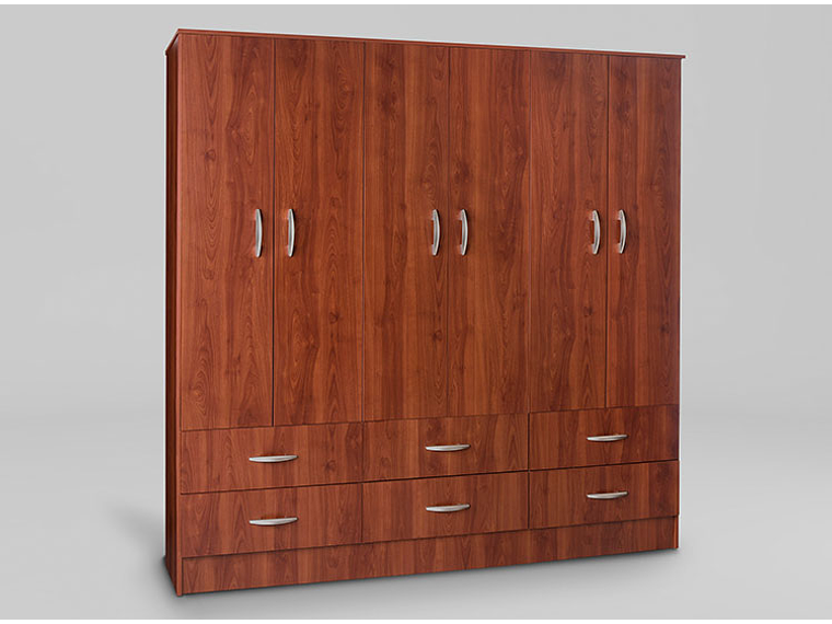 CLOSET CIC MAIPO 6 PUERTAS / 6 CAJONES 180 CM CEREZO 1