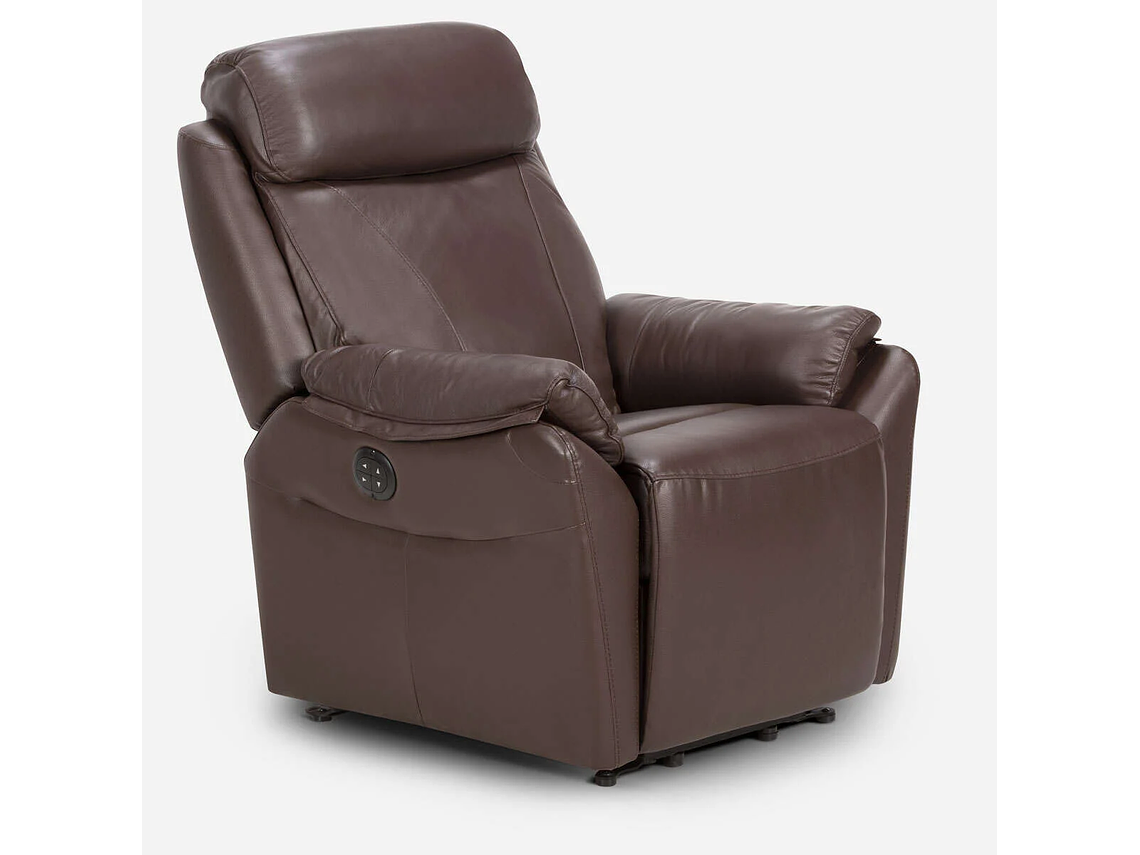 BERGERE ROSEN KLIMT CUERO CAFÉ ELÉCTRICO CON ALZADOR 4