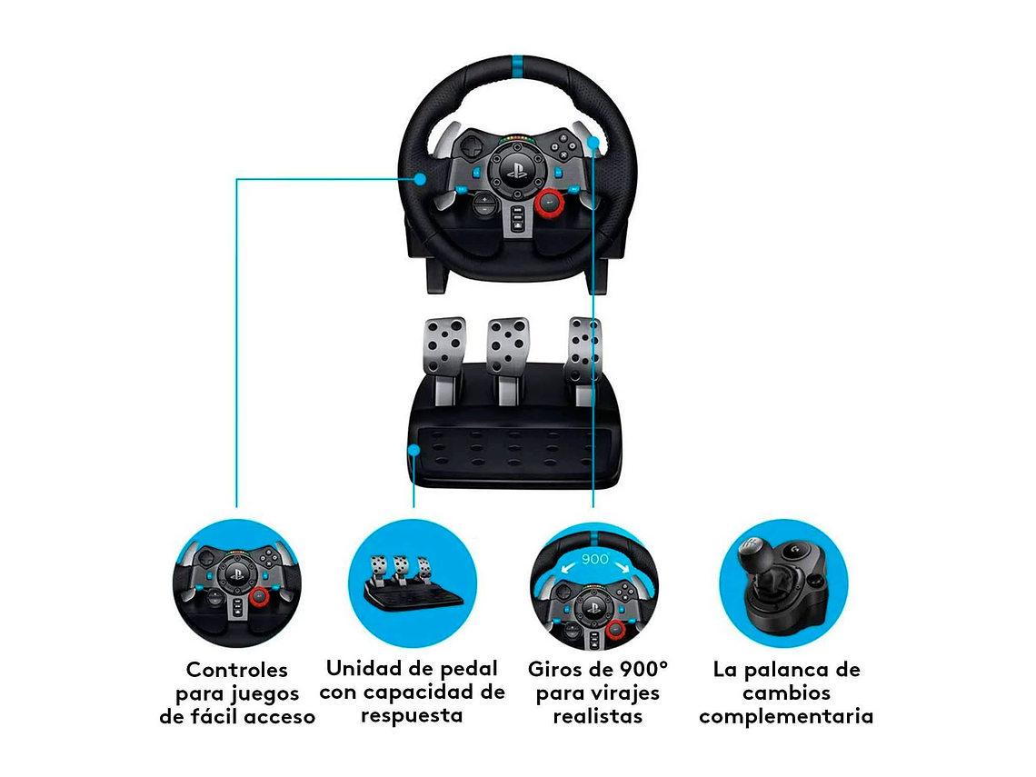 VOLANTE LOGITECH GAMING G29 PS5 PS4 PS3 DRIVING FORCE RACING 3