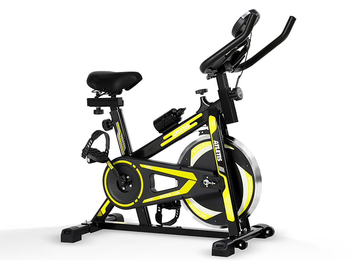 BICICLETA SPINNING ATLETIS 1635850 CAPACIDAD 120 KG K300 6 KG AMARILLO 1