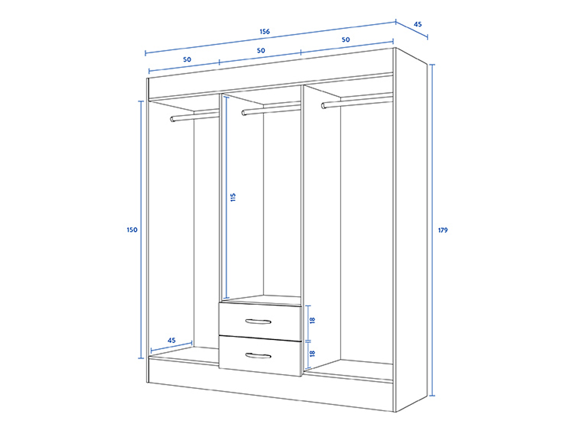 SET CIC CLOSET TRANCURA + LIBRERO SUCRE 4