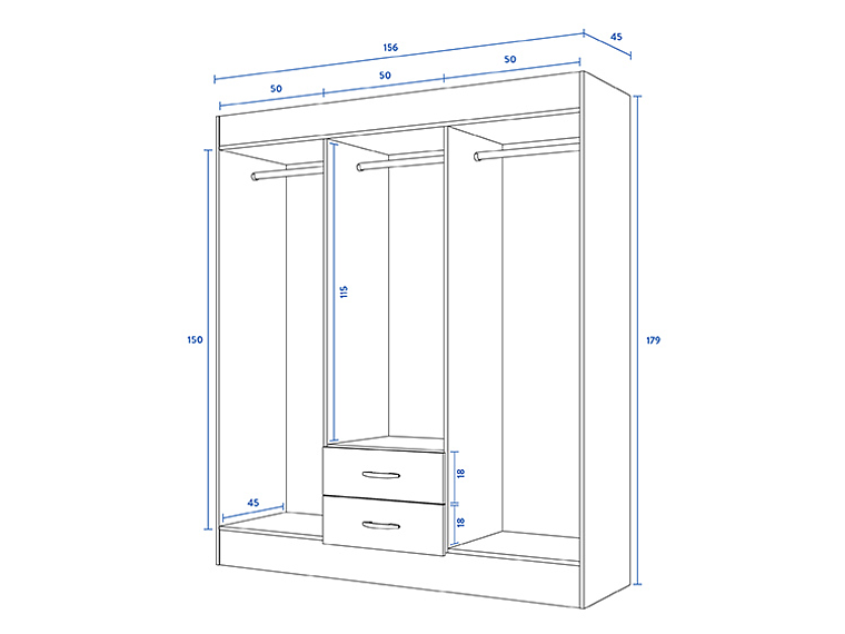 SET CIC CLOSET TRANCURA + LIBRERO SUCRE 4