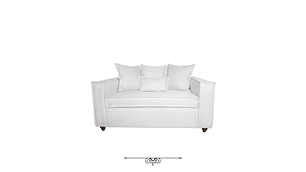JUEGO DE LIVING DANTE 3 2 SOFA RESORTES 3 Y 2 CUERPOS COLOR BLANCO HUESO BONE