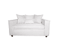 JUEGO DE LIVING DANTE 3 2 SOFA RESORTES 3 Y 2 CUERPOS COLOR BLANCO HUESO BONE - Miniatura 2