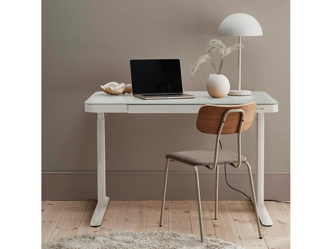 ESCRITORIO FORM DESIGN HOME OFFICE COSMO ELÉCTRICO BLANCO ACERO 8
