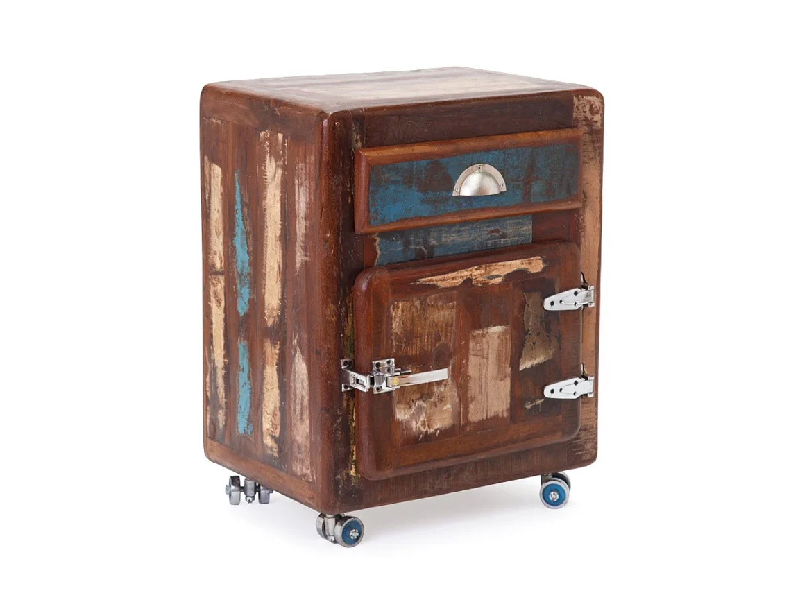 VELADOR DE MADERA ESTILO REFRIGERADOR ANTIGUO 3