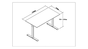 ESCRITORIO ELECTRICO DE ALTURA REGULABLE JX003-1 P140