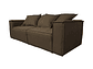 SOFA CAMA SOFAS HOME ENCO 3 CUERPOS FELPA CAFE - Miniatura 4