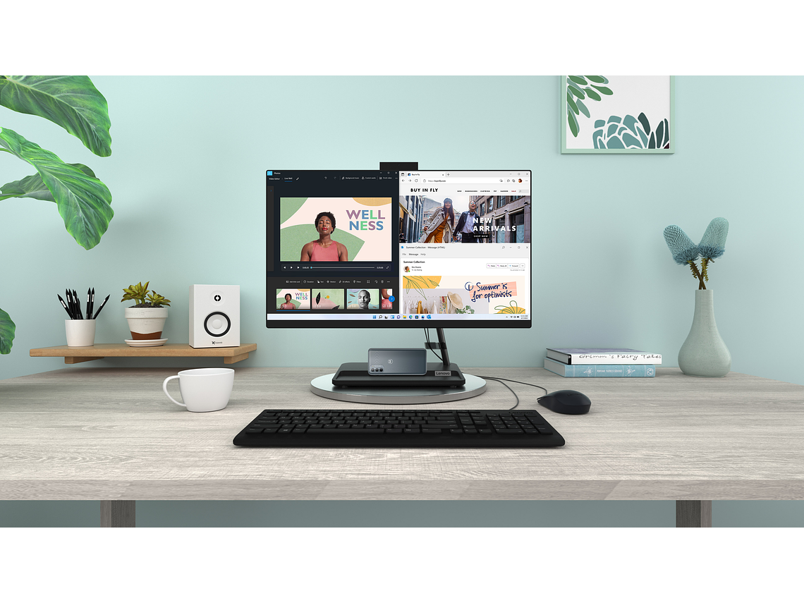 AIO IDEACENTRE 7MA GEN INTEL CORE I5 8GB RAM 512GB SSD 24'' TECLADO + MOUSE 8