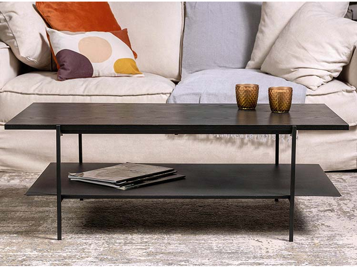 MESA DE CENTRO LONDRA PALERMO METAL NEGRO 115 X 60 CM 1