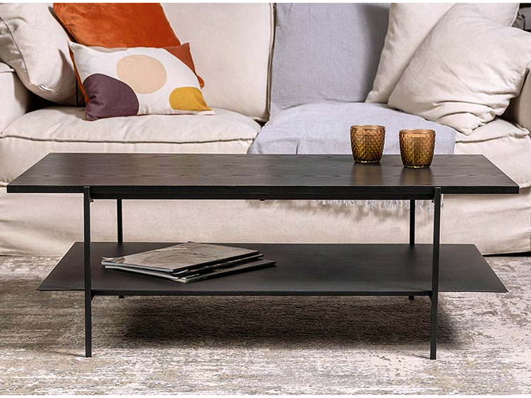 MESA DE CENTRO LONDRA PALERMO METAL NEGRO 115 X 60 CM 1
