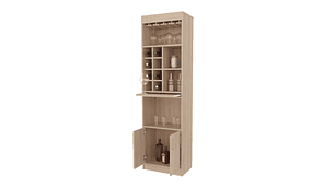 BAR FMFURNITURE ALTO 8 BOTELLEROS REPISA EXTENSIBLE FM 012A CAFE CLARO