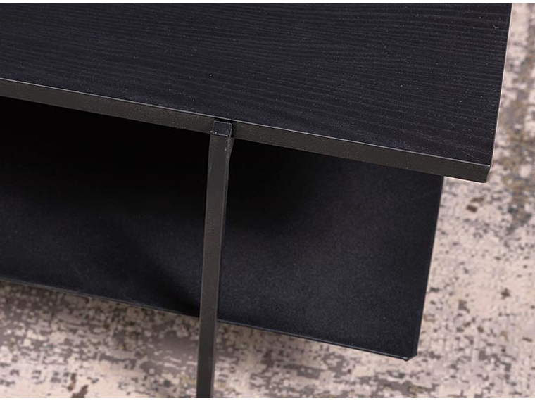 MESA DE CENTRO LONDRA PALERMO METAL NEGRO 115 X 60 CM 3