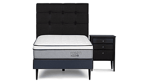 CAMA EUROPEA ROSEN INDIE ISSEY GRAFITO 90 X 200 CM