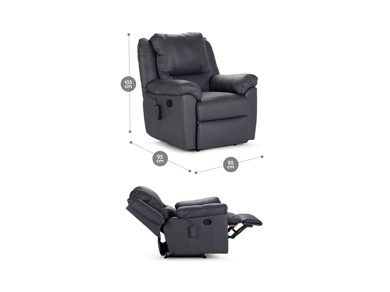 BERGERE ROSEN VELASQUEZ 1 CUERPO CUERO ACERO MANUAL 5