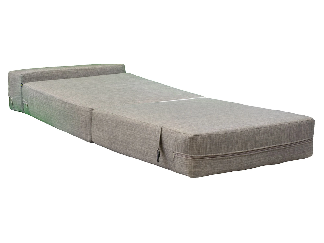 SOFÁ GAEX ESPUMA LINO GRIS CAMA 4