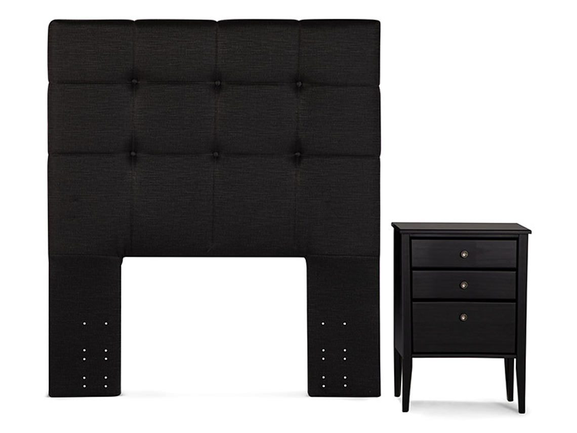 CAMA EUROPEA ROSEN INDIE ISSEY GRAFITO 90 X 200 CM 4