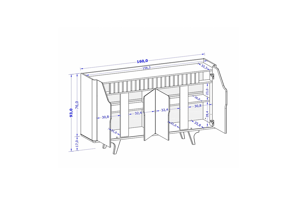 APARADOR BUFFET TAMISA NEGRO NATURAL 4
