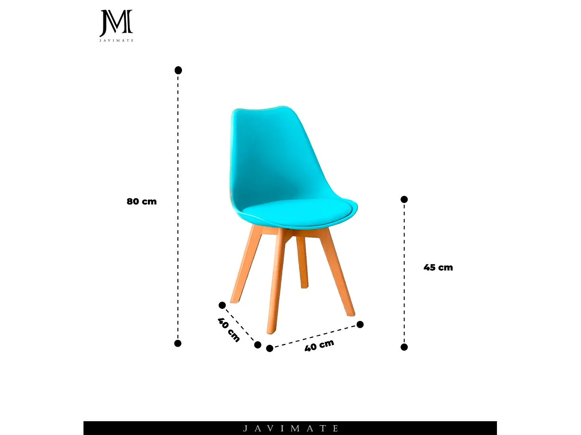 PACK 6 SILLAS DE COMEDOR TULIP ACOLCHADA 5