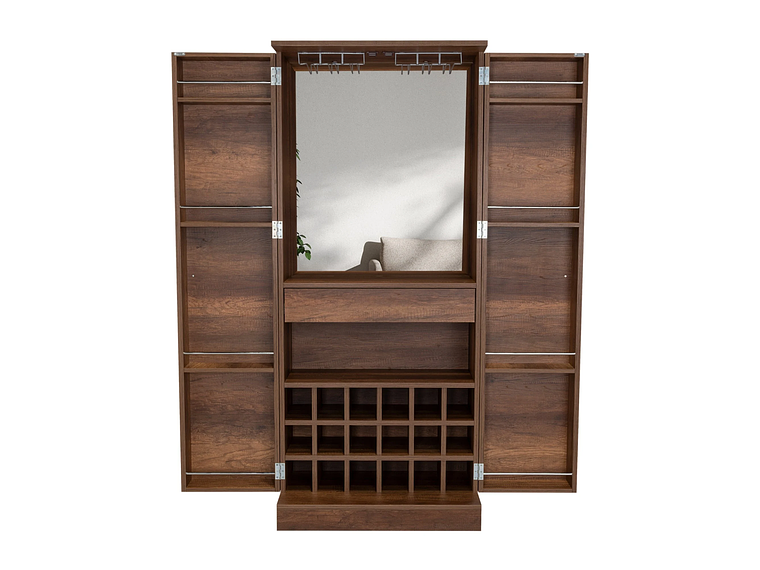 BAR ALTO EXTENSIBLE 18 BOTELLEROS FM-010O CAFÉ OSCURO 3