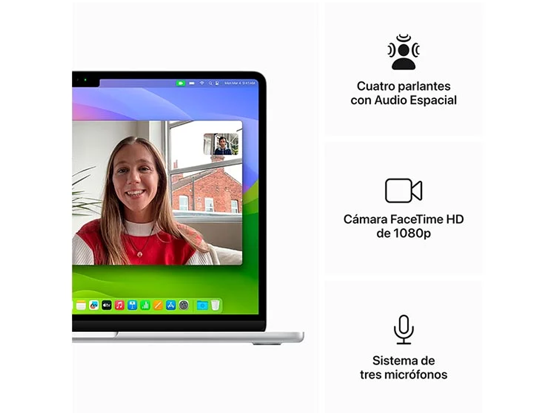 MACBOOK AIR M3 (CPU 8NUC Y GPU 8NUC) 16GB RAM 256GB SSD 13.6