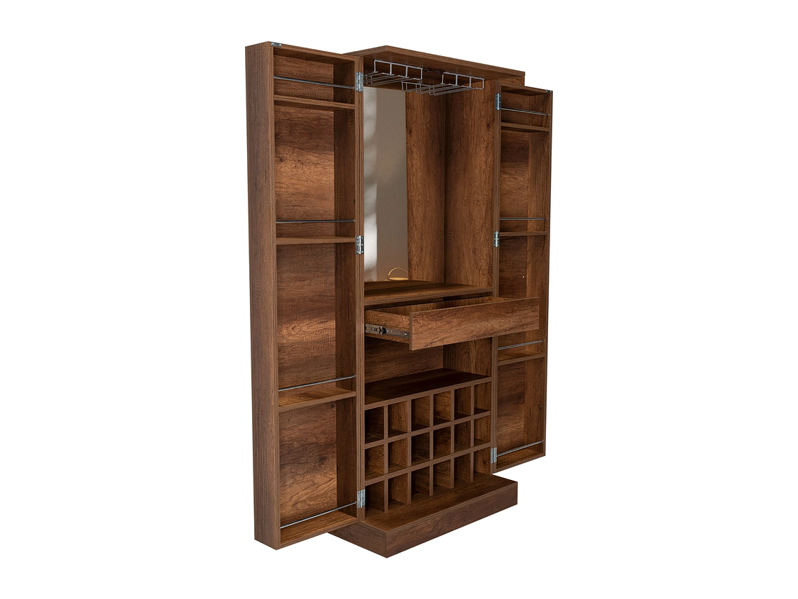 BAR ALTO EXTENSIBLE 18 BOTELLEROS FM-010O CAFÉ OSCURO 5