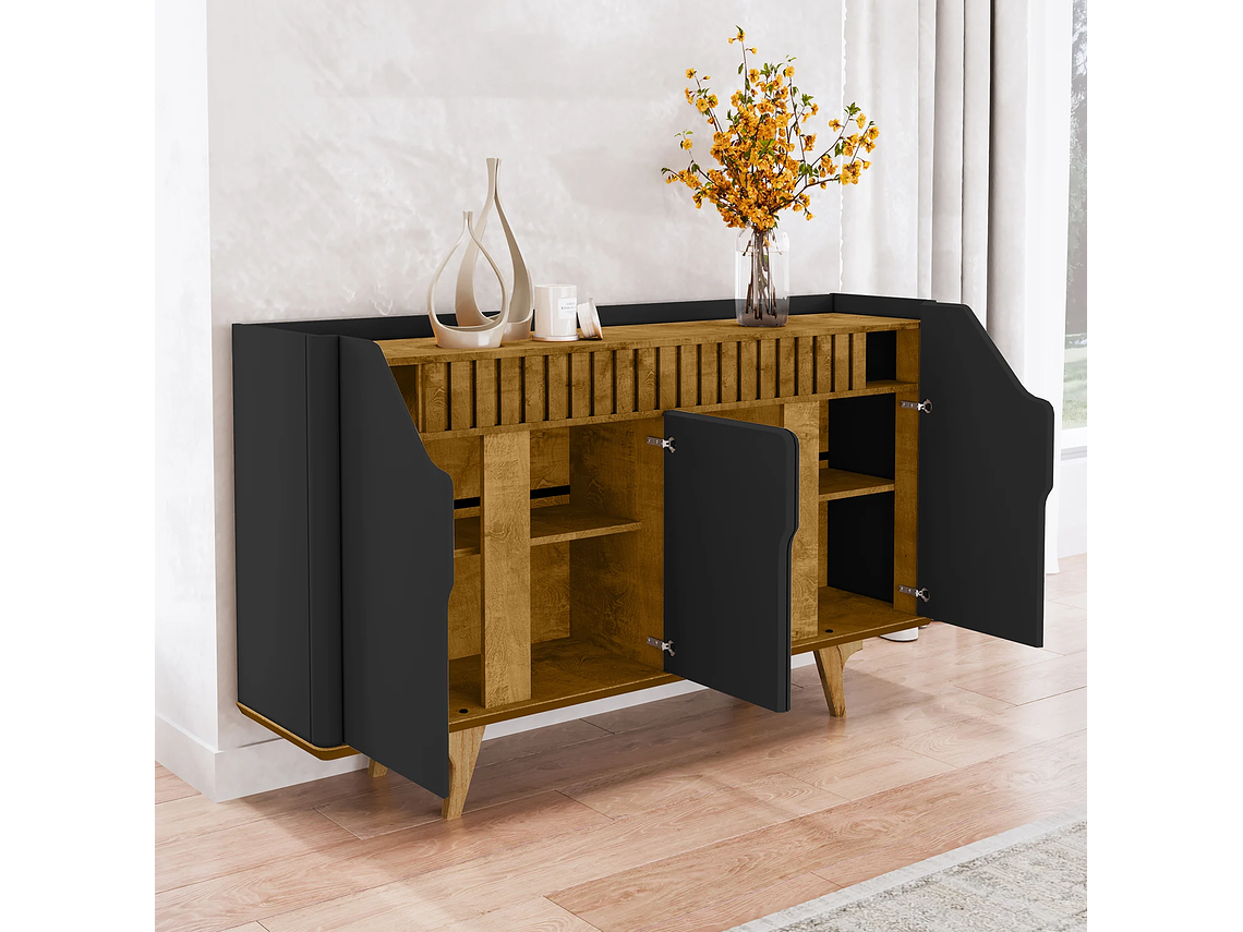 APARADOR BUFFET TAMISA NEGRO NATURAL 6