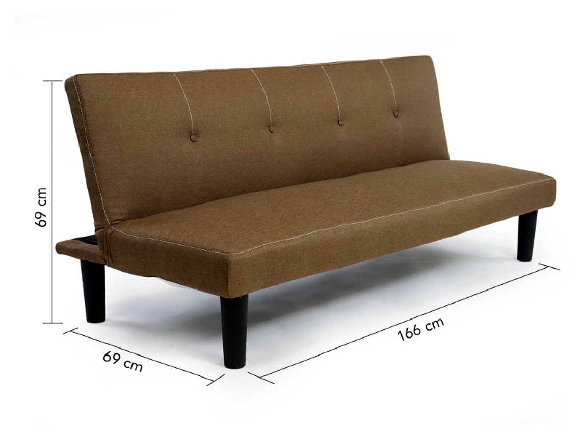 FUTÓN BLAKE 69X166X69 CM CAFÉ 1
