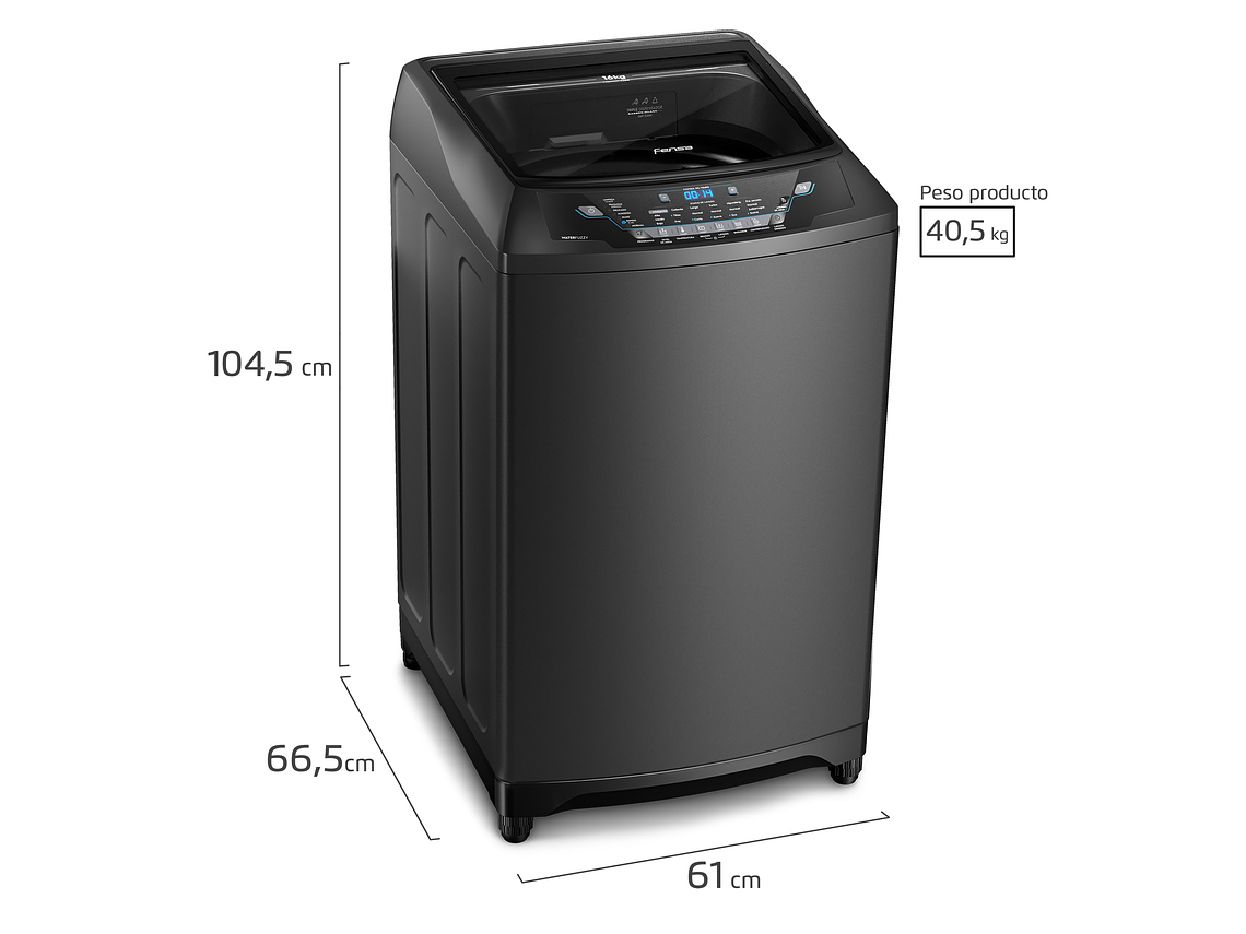 LAVADORA AUTOMÁTICA 16KG CARGA SUPERIOR PREMIUM CARE 16 ONIX 9