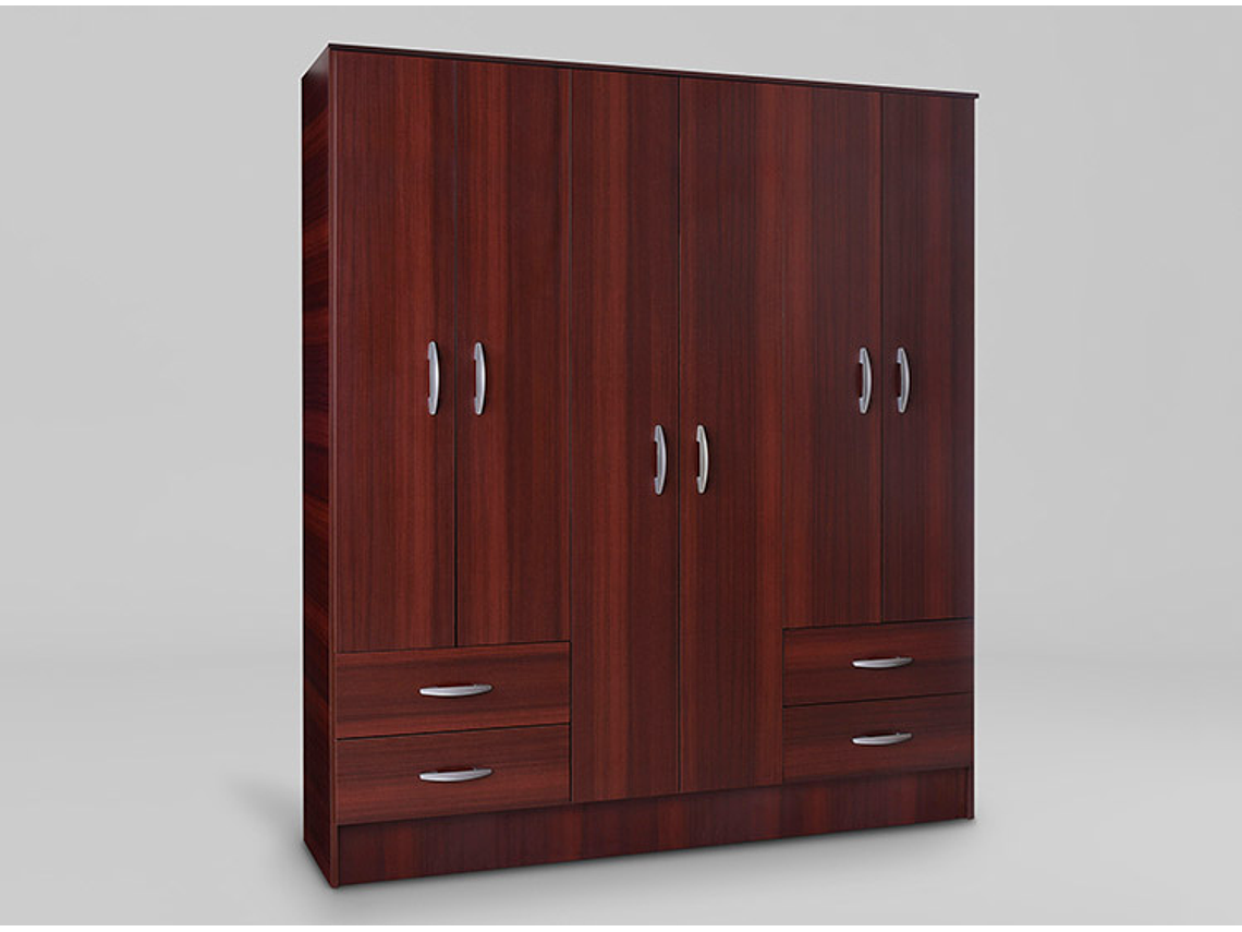 CLOSET CIC MAIPO 6 PUERTAS / 4 CAJONES 180 CM CHOCOLATE 1