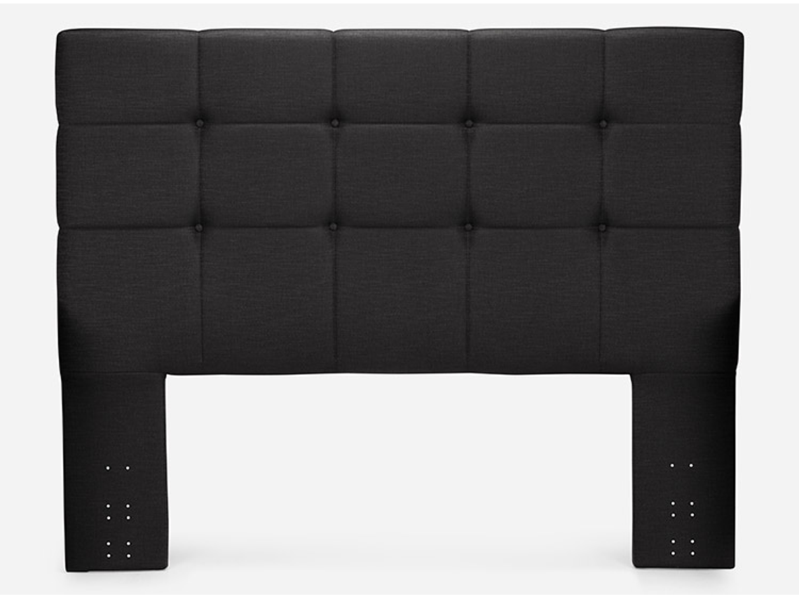 JUEGO DE DORMITORIO ROSEN CAMA EUROPEA INDIE BD 2 PLAZAS + RESPALDO ISSEY GRIS 3