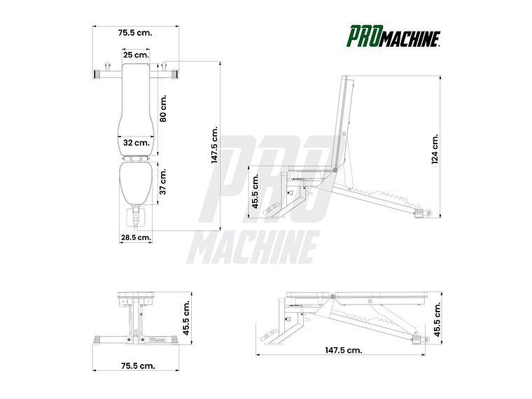 Banco Regulable Multifuncional B814 ZR Series | PROmachine 3