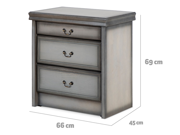 VELADOR CIC TÁMESIS ALPINO MADERA 3 CAJONES CAFÉ CLARO 3