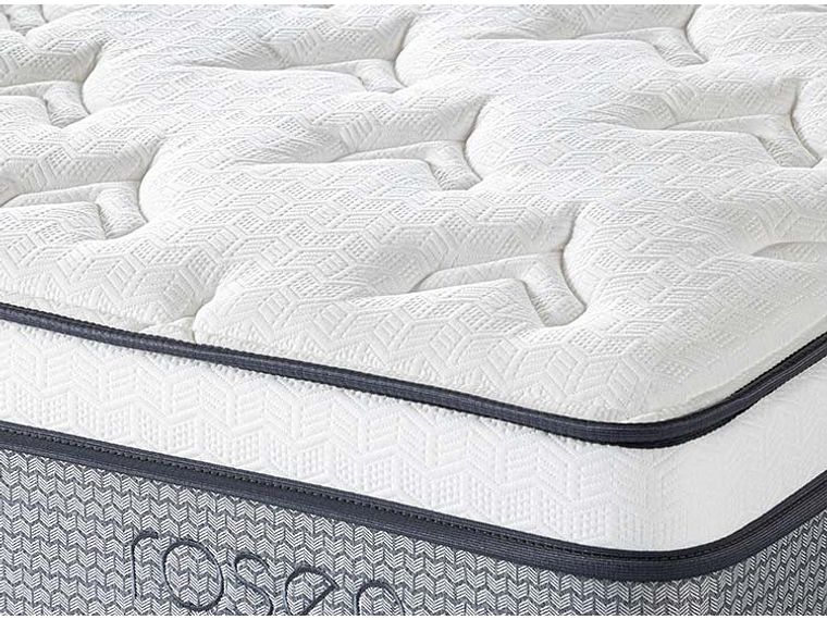 JUEGO DE DORMITORIO ROSEN CAMA EUROPEA INDIE BD 2 PLAZAS + RESPALDO ISSEY GRIS 6