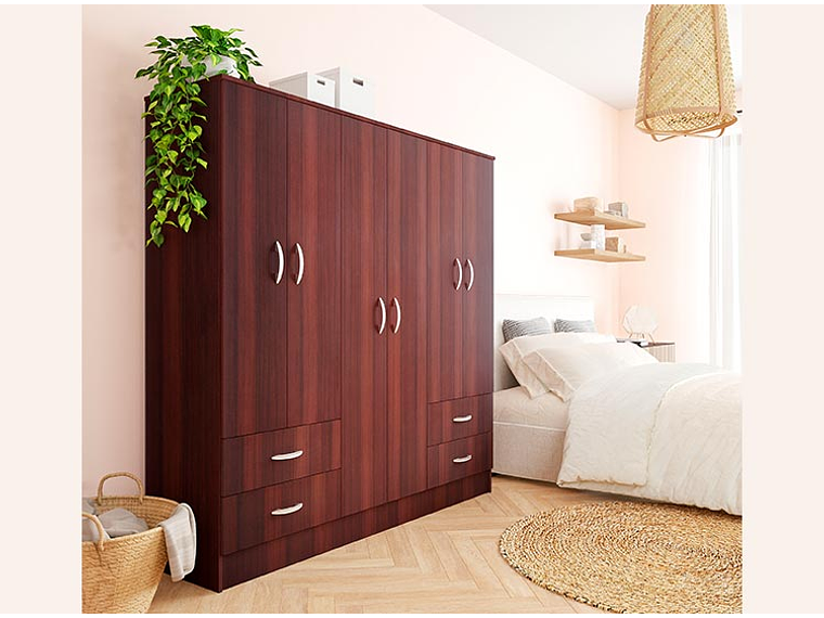 CLOSET CIC MAIPO 6 PUERTAS / 4 CAJONES 180 CM CHOCOLATE 7