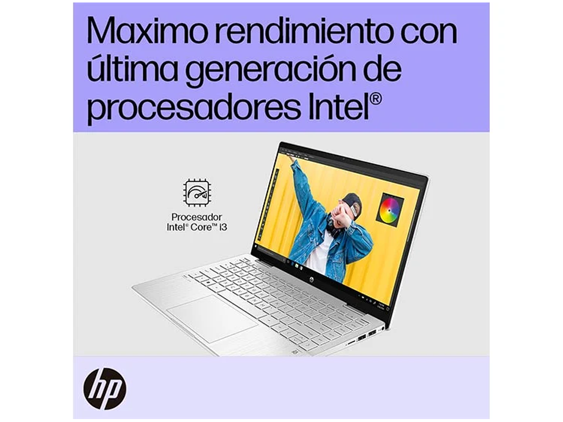 NOTEBOOK HP PAVILION X360 14-EK0010LA INTEL CORE I3 8 GB RAM 512 GB SSD PANTALLA TOUCH 14