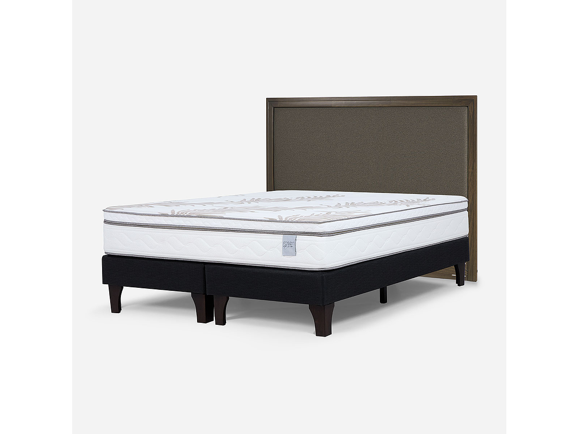CAMA EUROPEA NEO PLUS KING BD + RESPALDO NOLITA CAFÉ 4