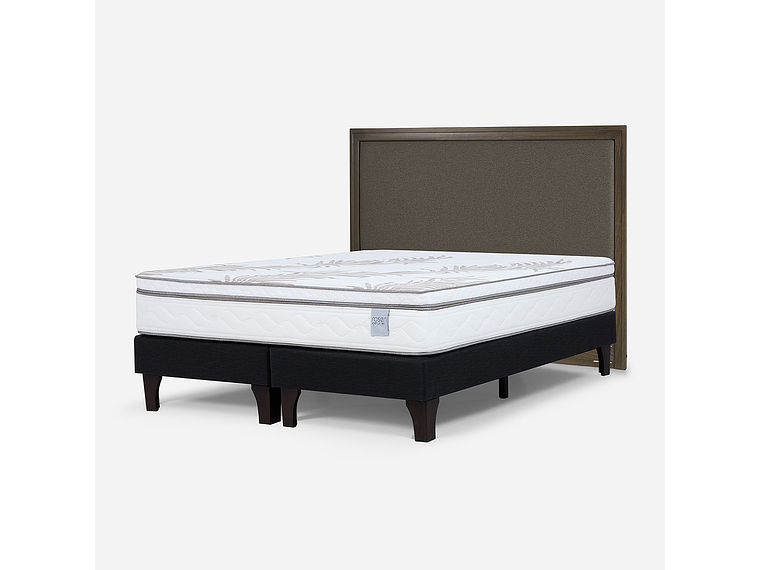 CAMA EUROPEA NEO PLUS KING BD + RESPALDO NOLITA CAFÉ 4
