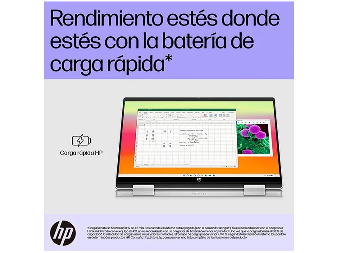 NOTEBOOK HP PAVILION X360 14-EK0010LA INTEL CORE I3 8 GB RAM 512 GB SSD PANTALLA TOUCH 14
