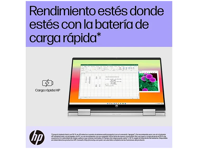 NOTEBOOK HP PAVILION X360 14-EK0010LA INTEL CORE I3 8 GB RAM 512 GB SSD PANTALLA TOUCH 14