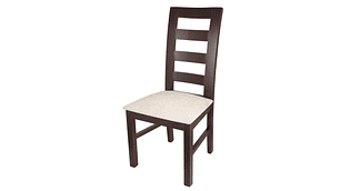 SILLAS ARTHOME AMELIA MADERA CHOCOLATE PACK 10 TAPIZ BEIGE JASPEADO