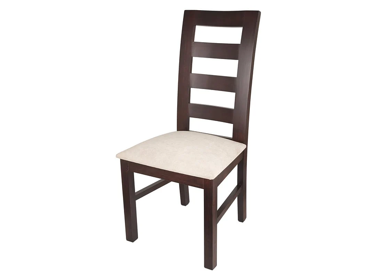 SILLAS ARTHOME AMELIA MADERA CHOCOLATE PACK 10 TAPIZ BEIGE JASPEADO 2