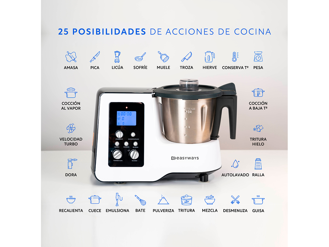 ROBOT DE COCINA KITCHEN PRO 2 L EASYWAYS 6