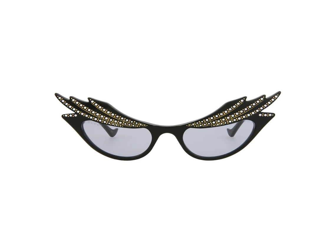GAFAS DE SOL GUCCI DE ACETATO CON MONTURA EN FORMA DE OJO DE GATO PARA MUJER EN NEGRO 1