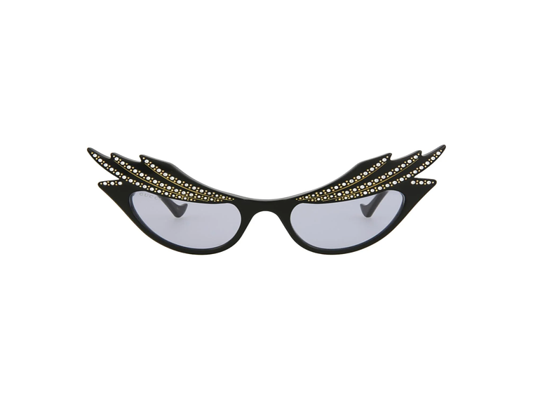 GAFAS DE SOL GUCCI DE ACETATO CON MONTURA EN FORMA DE OJO DE GATO PARA MUJER EN NEGRO 1
