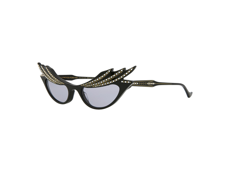 GAFAS DE SOL GUCCI DE ACETATO CON MONTURA EN FORMA DE OJO DE GATO PARA MUJER EN NEGRO 2