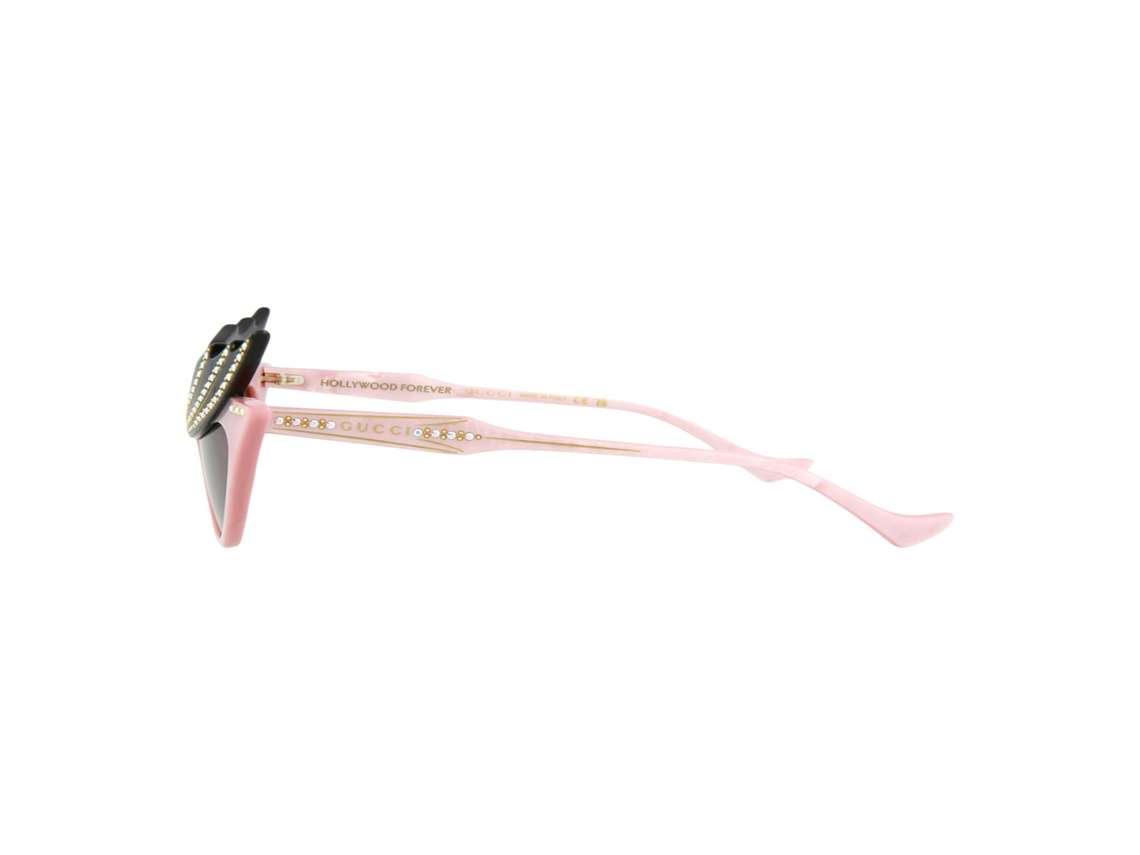 GAFAS DE SOL GUCCI DE ACETATO CON MONTURA EN FORMA DE OJO DE GATO PARA MUJER EN ROSA Y MARRÓN 4